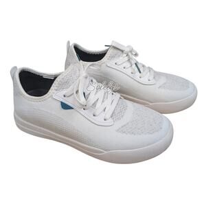 Vessi Weekend Womens 7 Marble White Waterproof Dyma-Tex Knit Lace Up Sneaker